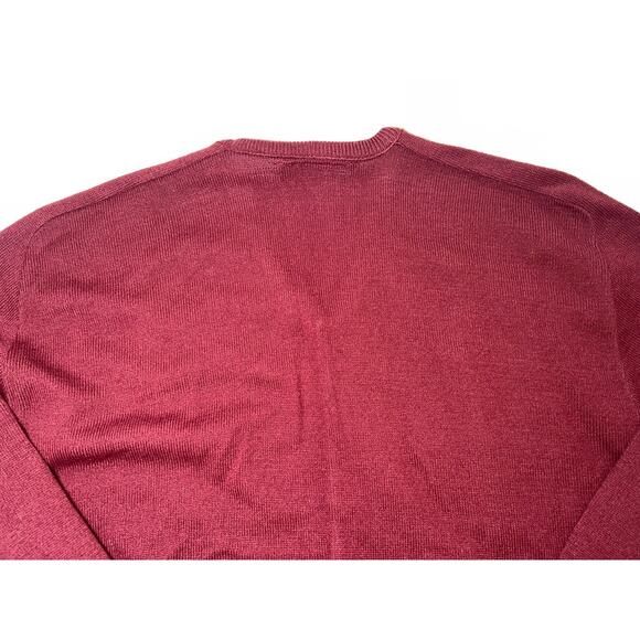 Fall River Knitting Mills Sweater Size XL Maroon Red V-Neck Grandpa VTG 80s USA - Picture 11 of 12